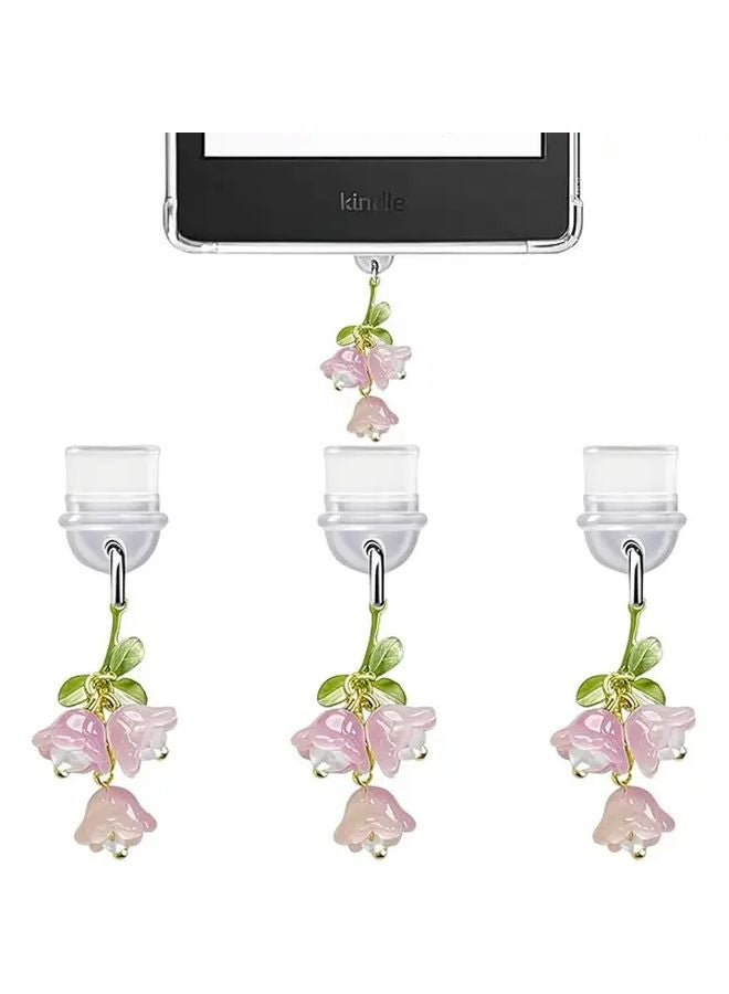 3 Pcs Star Kindle Charms With Type C Charging Port Dust Plug Decorations - Image 1
